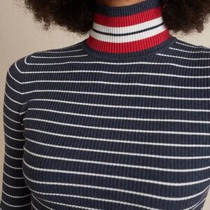 Marine Layer x Lost &Found Navy and Red Striped Sweater